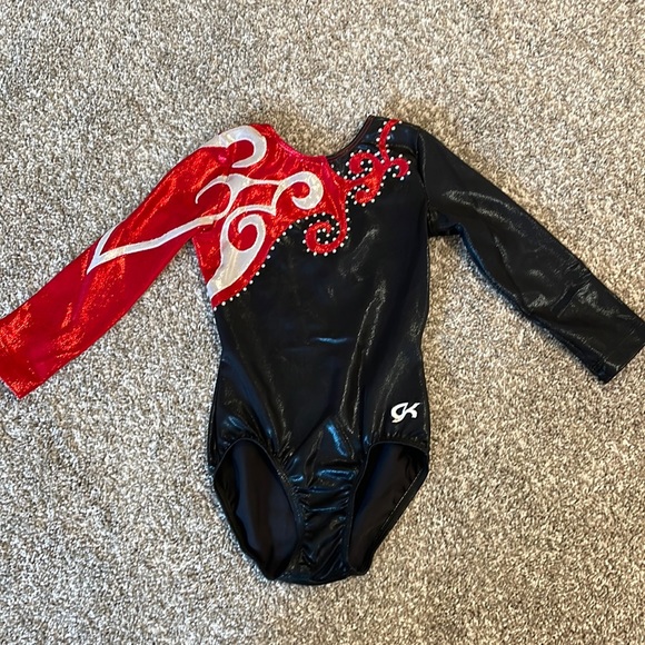 GK Elite Black and Red Leotard. Adult XS - Picture 1 of 3
